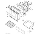 GE JGBP32DEM1BB door & drawer parts diagram