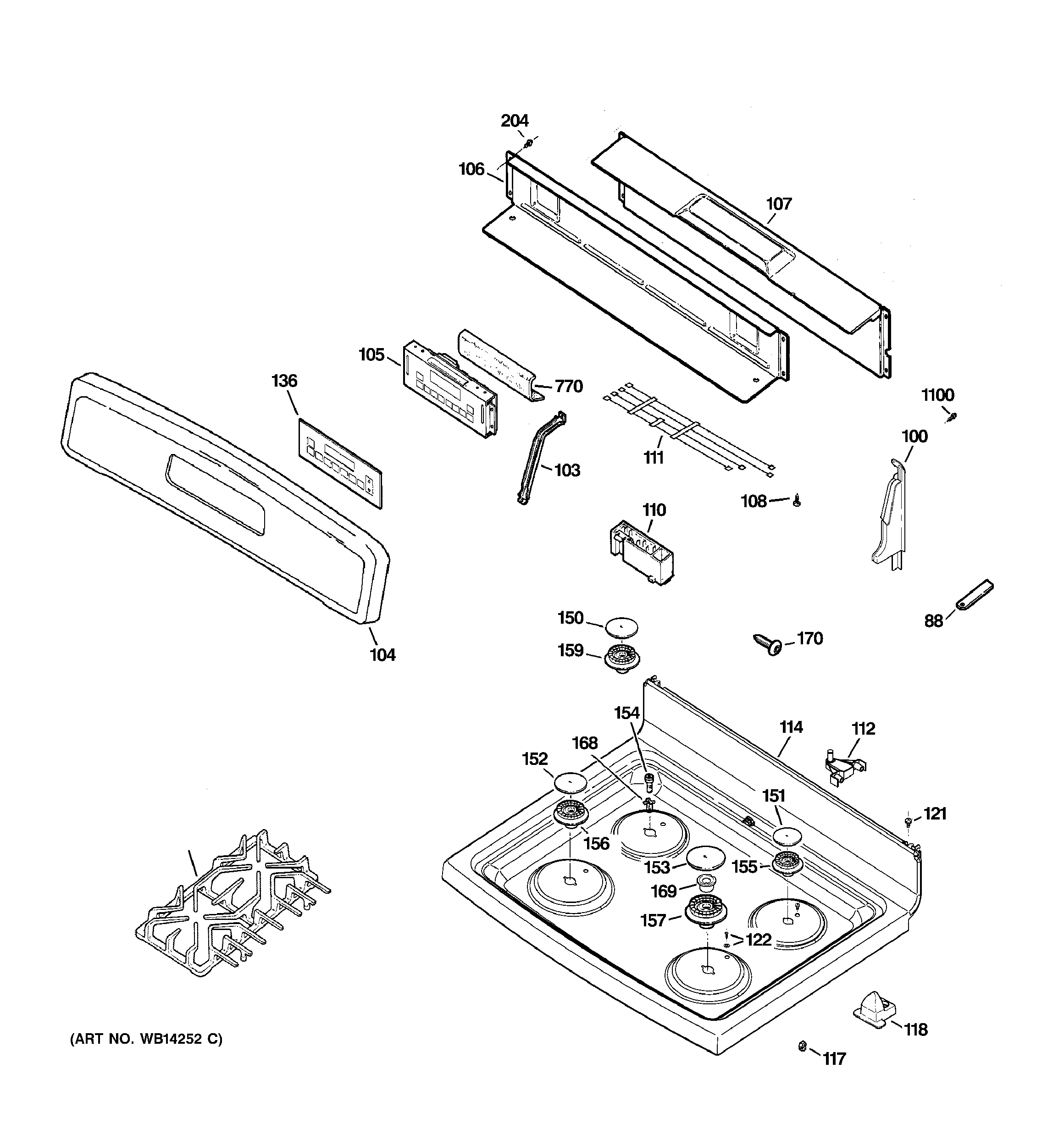 CONTROL PANEL & COOKTOP