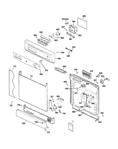 Escutcheon & door assembly