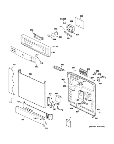 Escutcheon & door assembly