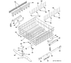 GE PDW8612N00SS upper rack assembly diagram
