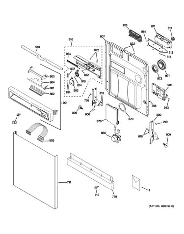 Escutcheon & door assembly