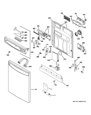 Escutcheon & door assembly