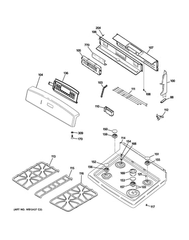 Control panel & cooktop