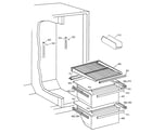 Hotpoint CSX22BCBEWH fresh food shelves diagram