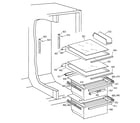 Hotpoint CSX22GRBKAA fresh food shelves diagram