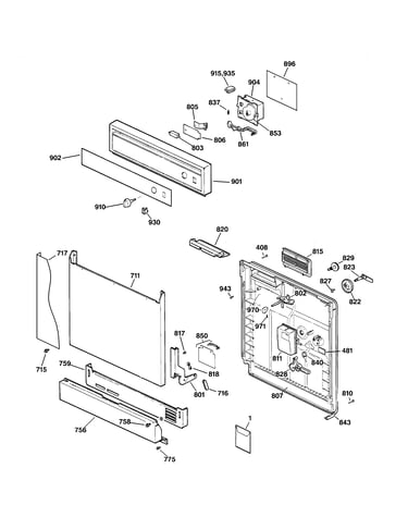 Escutcheon & door assembly