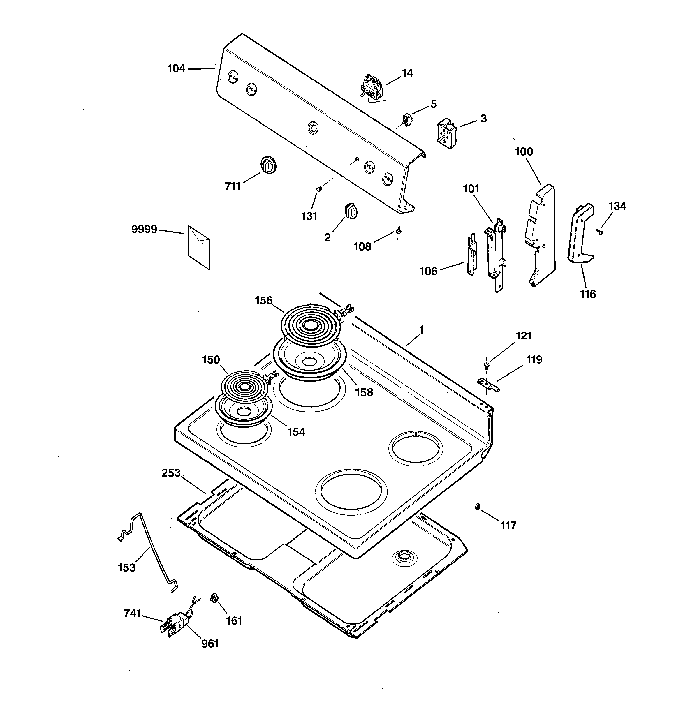 CONTROL PANEL & COOKTOP