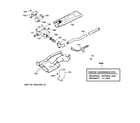 Hotpoint NJSR453GW1WW gas valve & burner assembly diagram