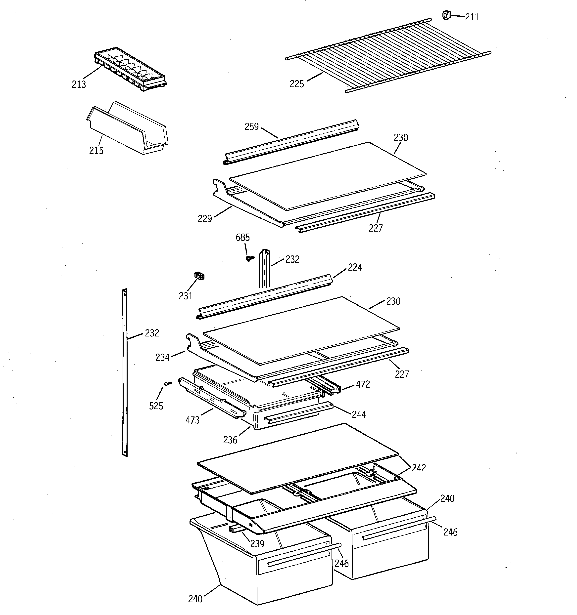 Shelves & drawers