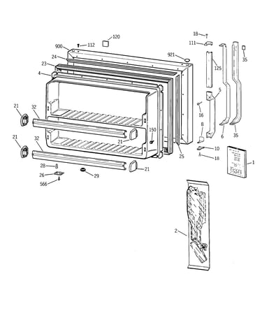 Freezer door