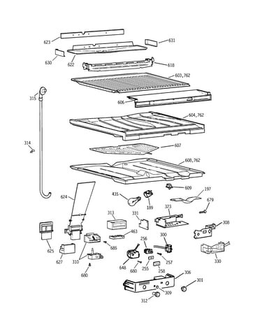 Compartment separator parts