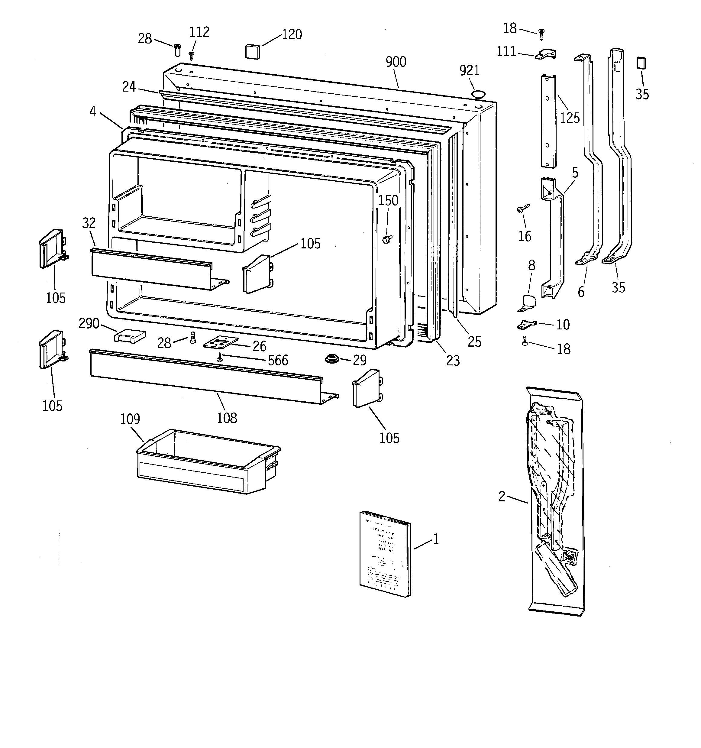 Freezer door