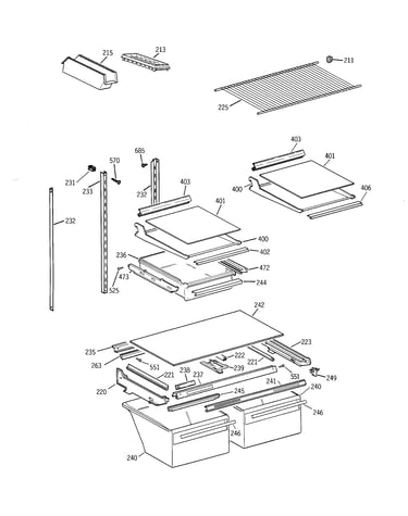 Shelves & drawers