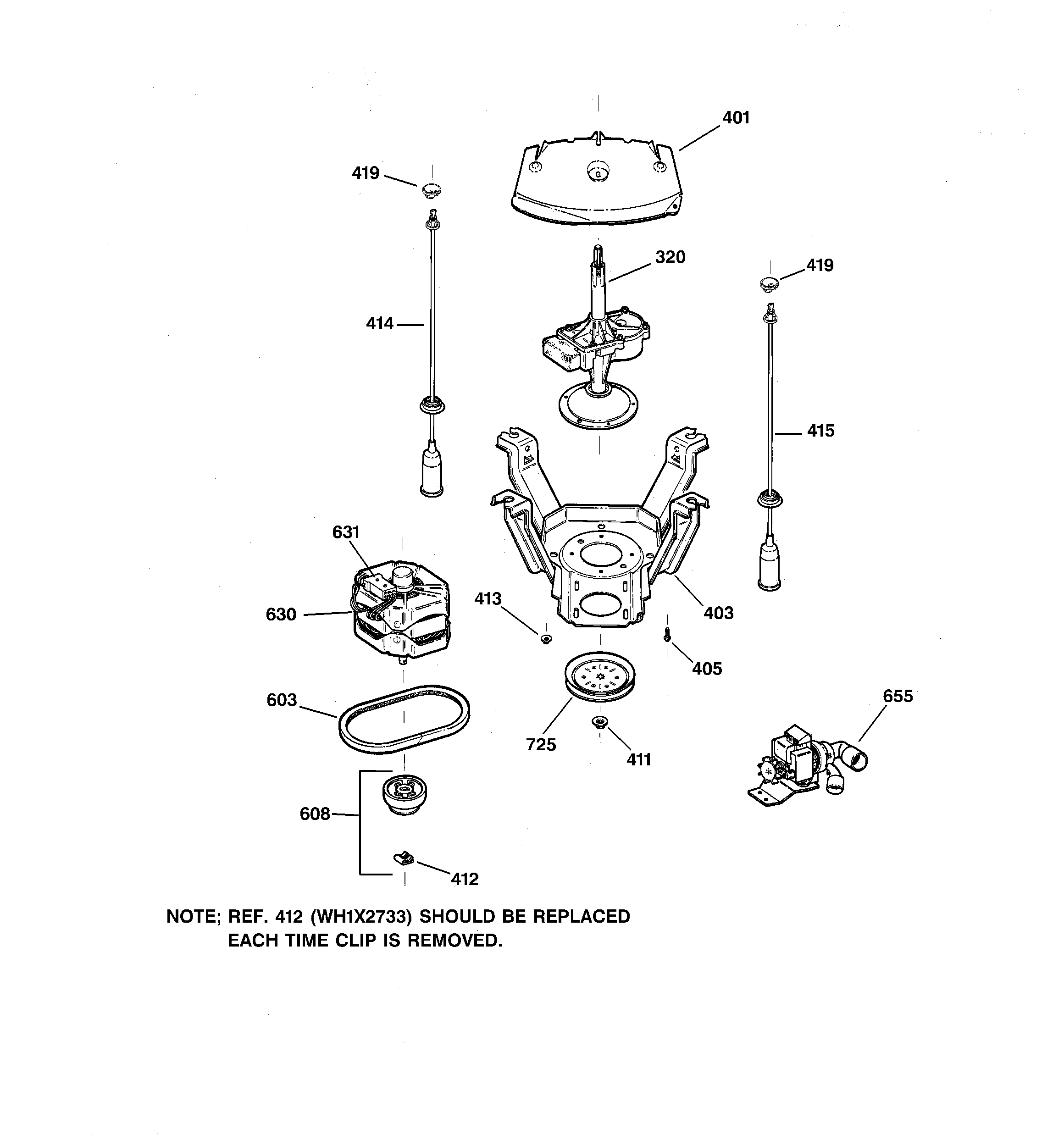 Suspension, pump & drive components