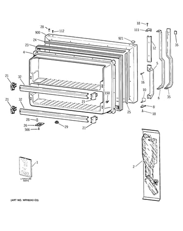 Freezer door