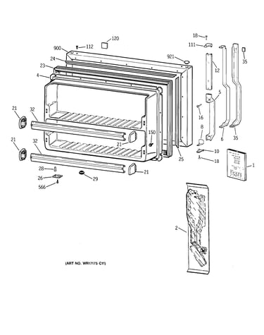 Freezer door