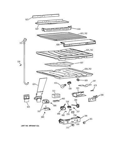 Compartment separator parts