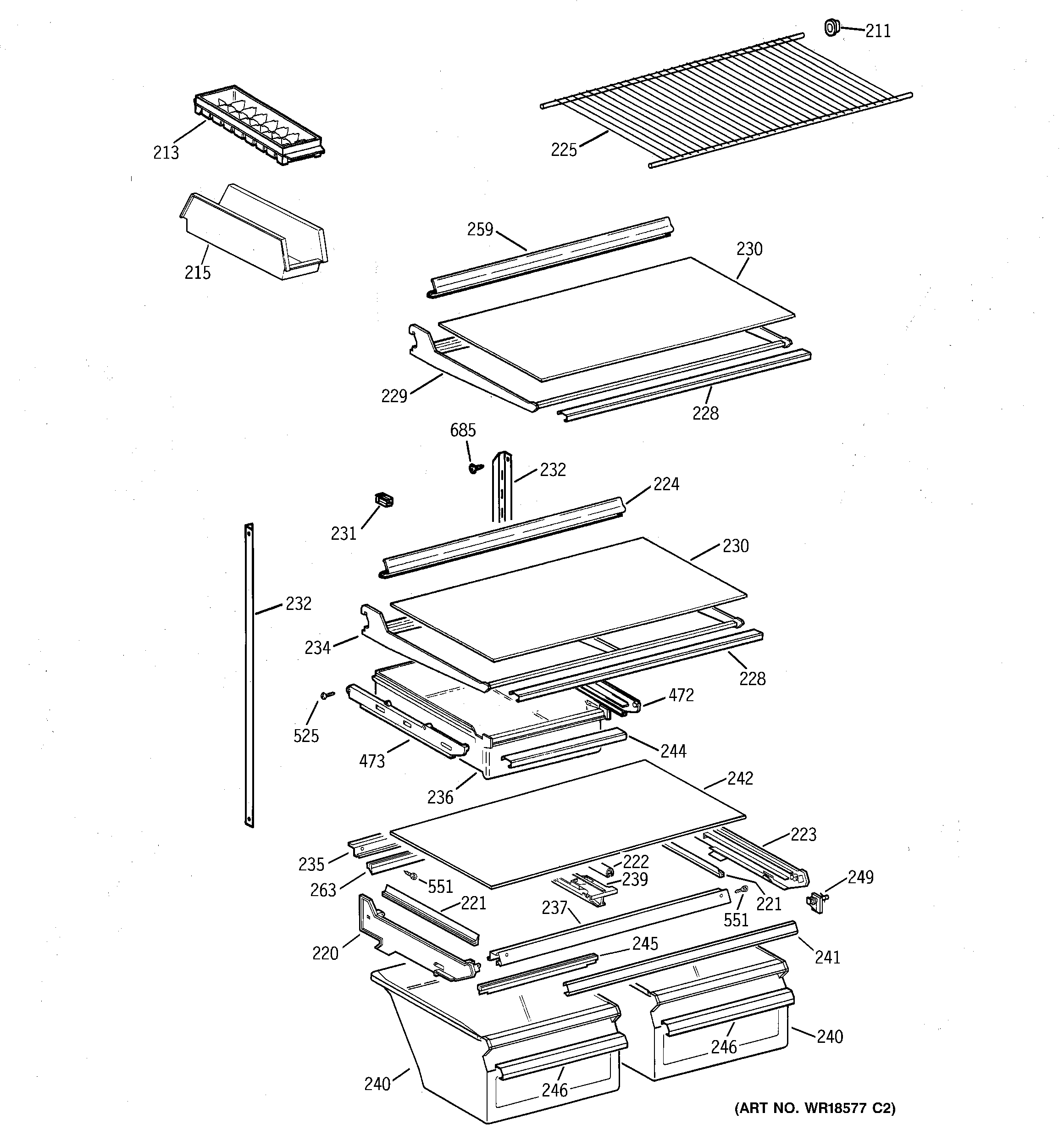 Shelf parts