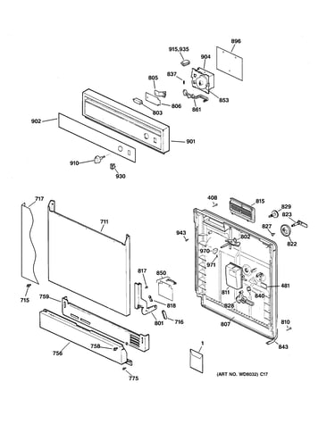Escutcheon & door assembly