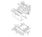 Hotpoint RGB526PEA2WH door & drawer parts diagram