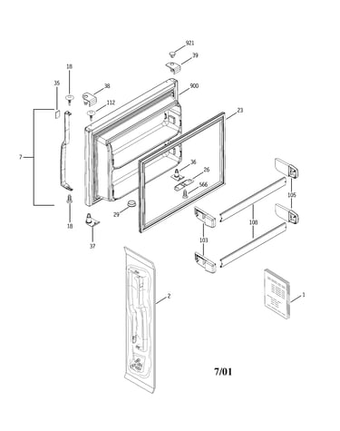 Freezer door
