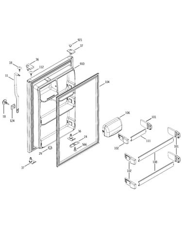 Freezer door