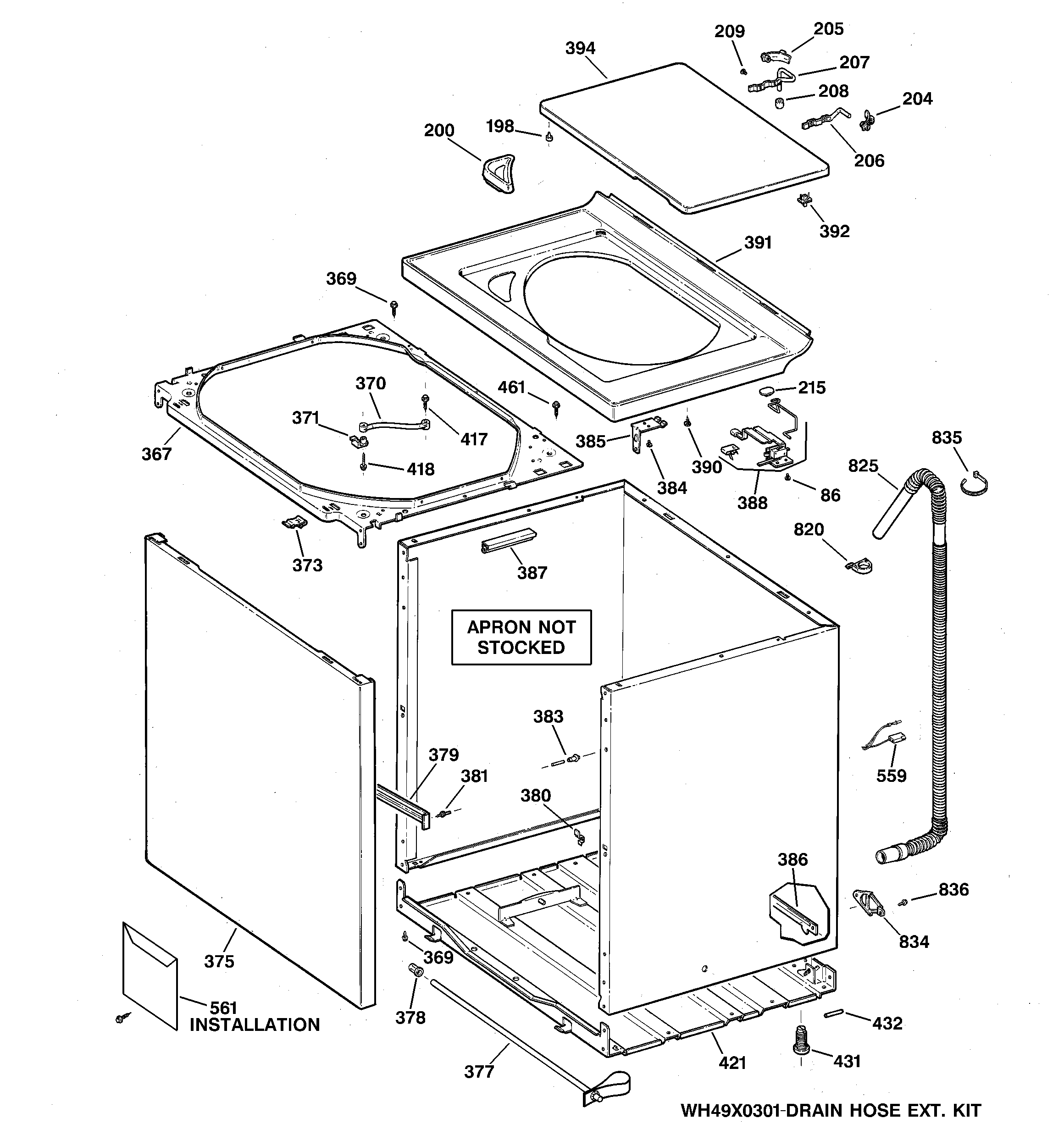 Cabinet, cover & front panel