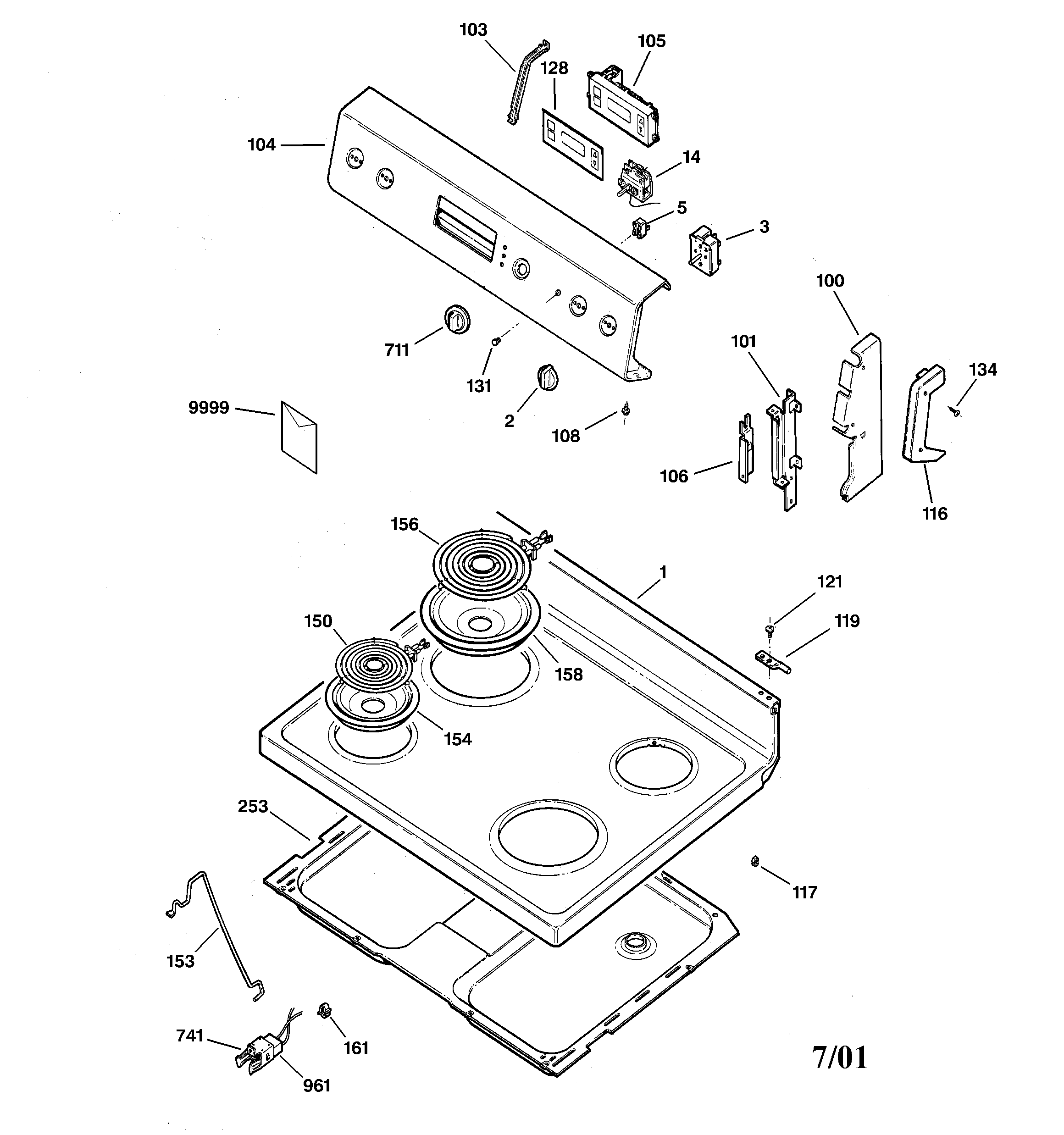 CONTROL PANEL & COOKTOP