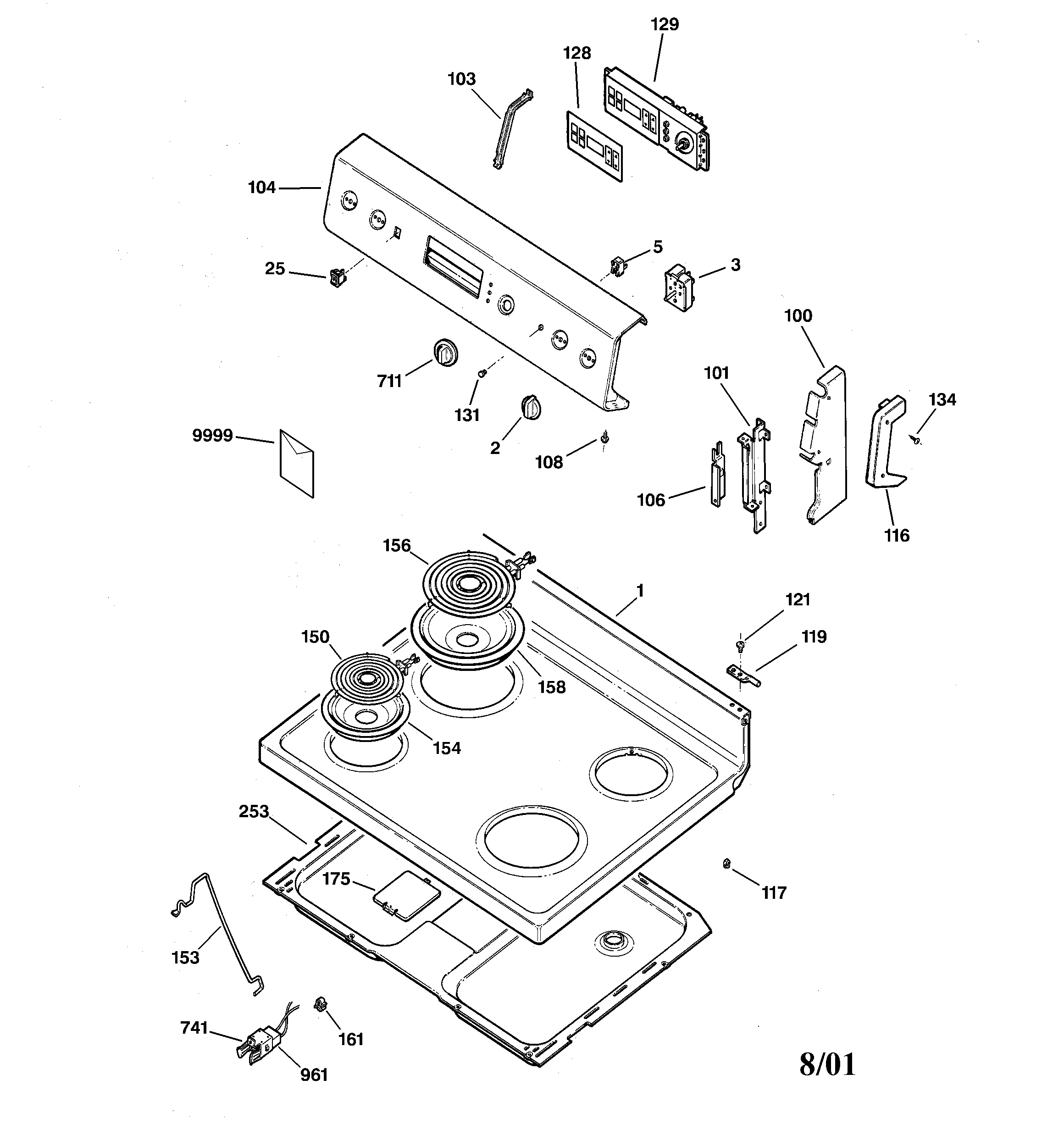 CONTROL PANEL & COOKTOP