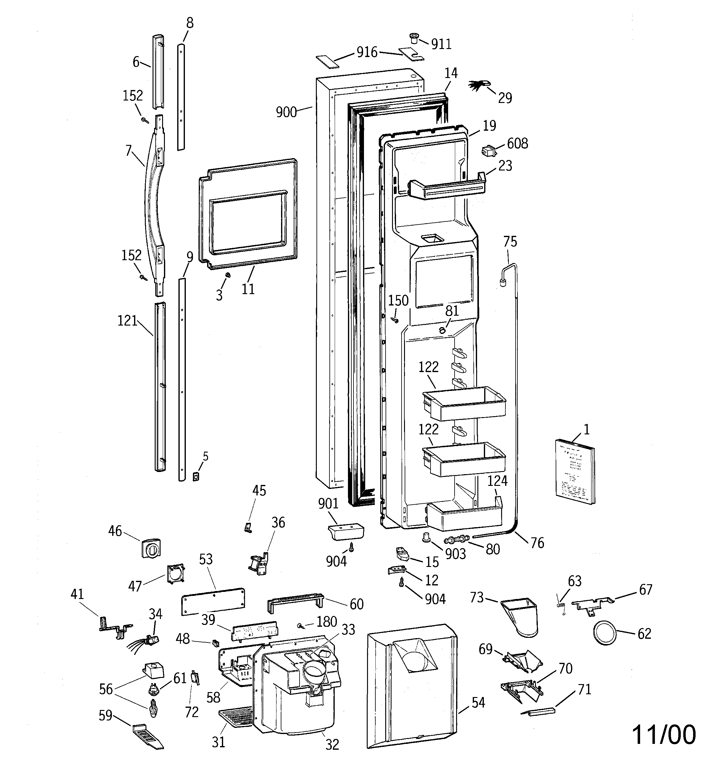 Freezer door