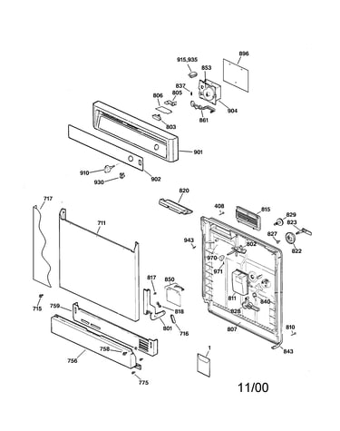 Escutcheon & door assembly