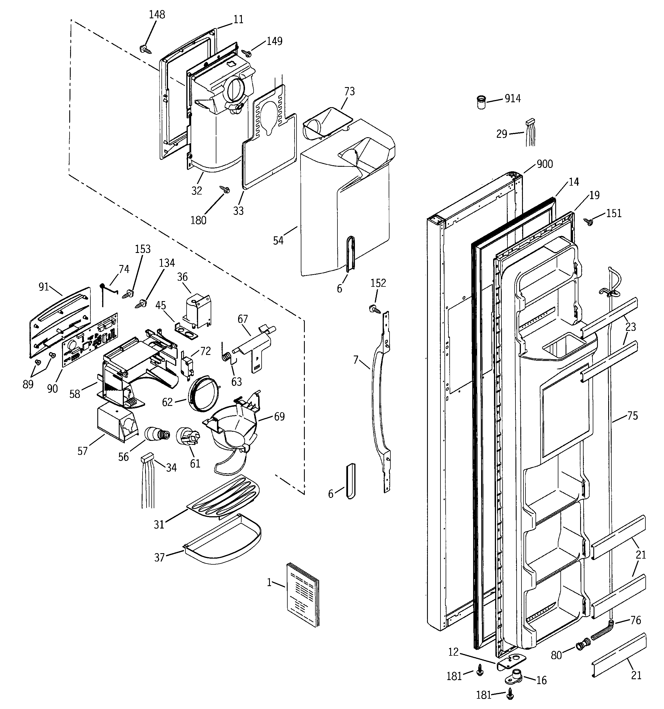 Freezer door