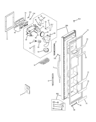 Freezer door