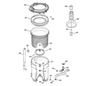 Hotpoint VBXR1090D0CC tub, basket & agitator diagram