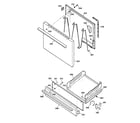 Hotpoint RGB523PPH1WH door & drawer parts diagram