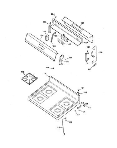 Control panel & cooktop