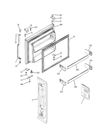 Freezer door