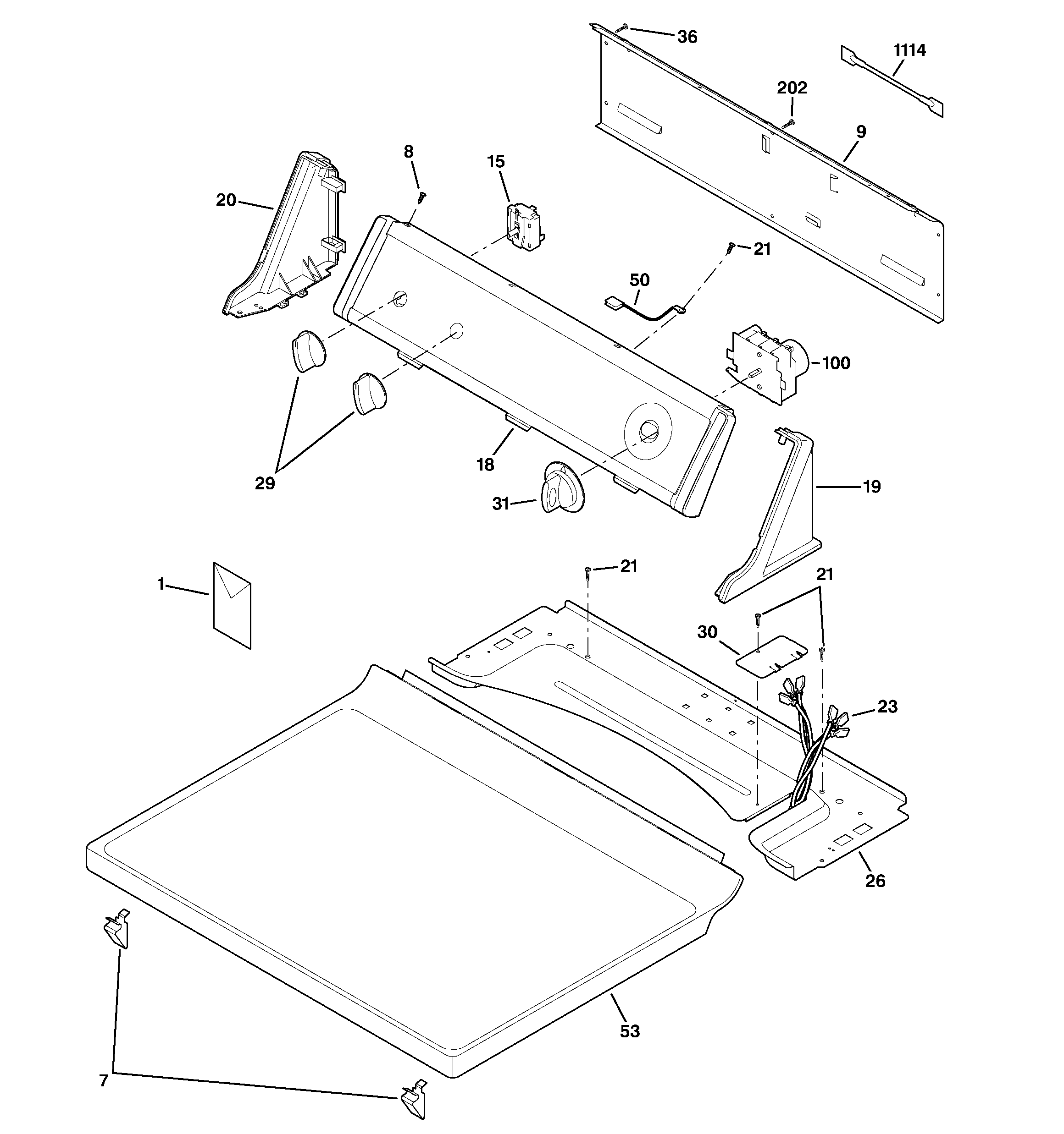 CONTROLS & TOP PANEL