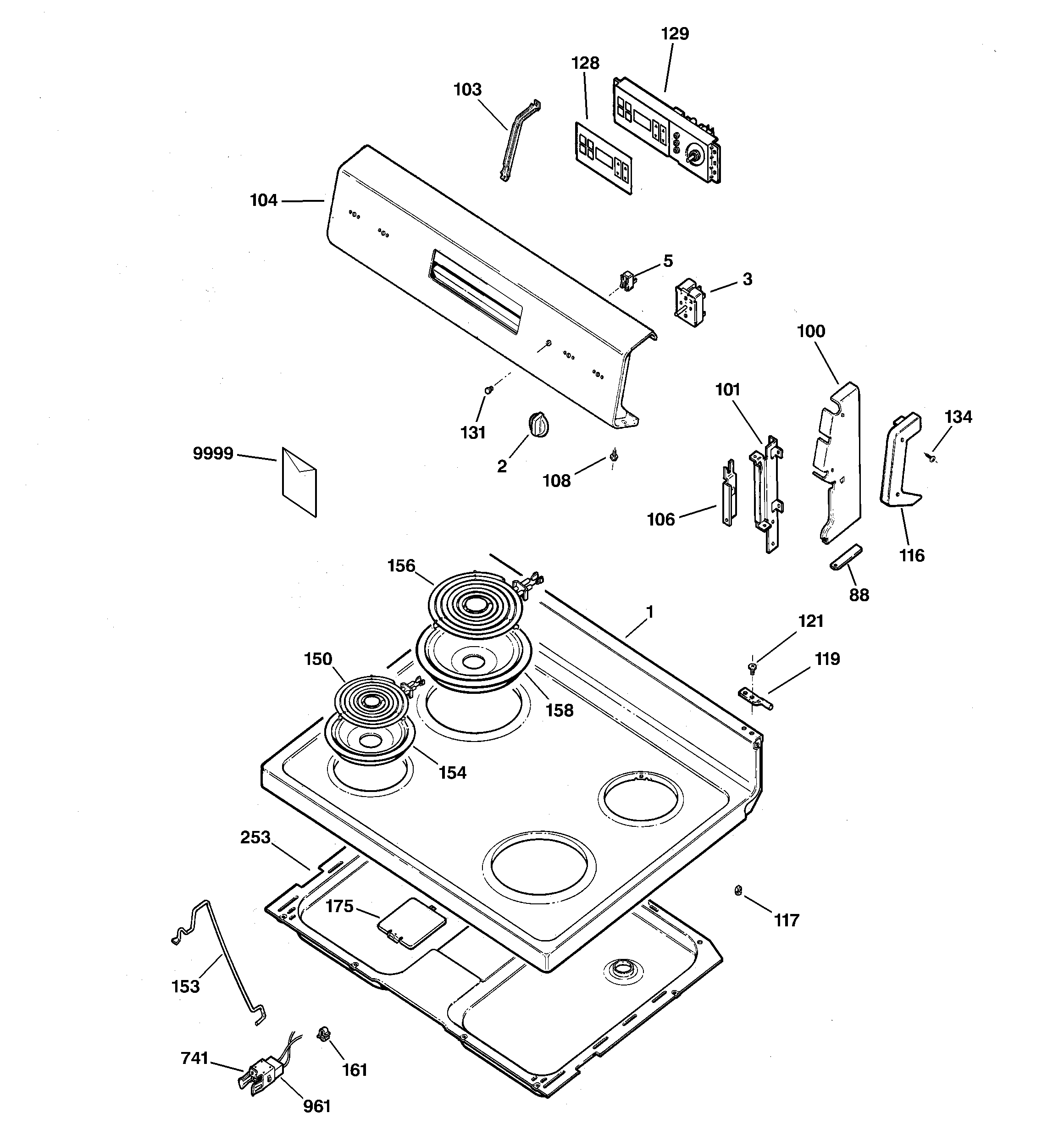 CONTROL PANEL & COOKTOP