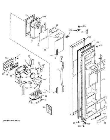 Freezer door