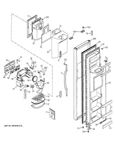 Freezer door