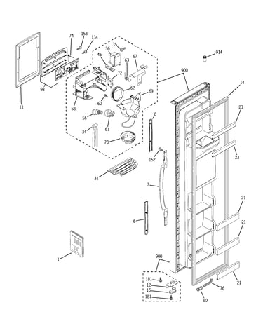 Freezer door