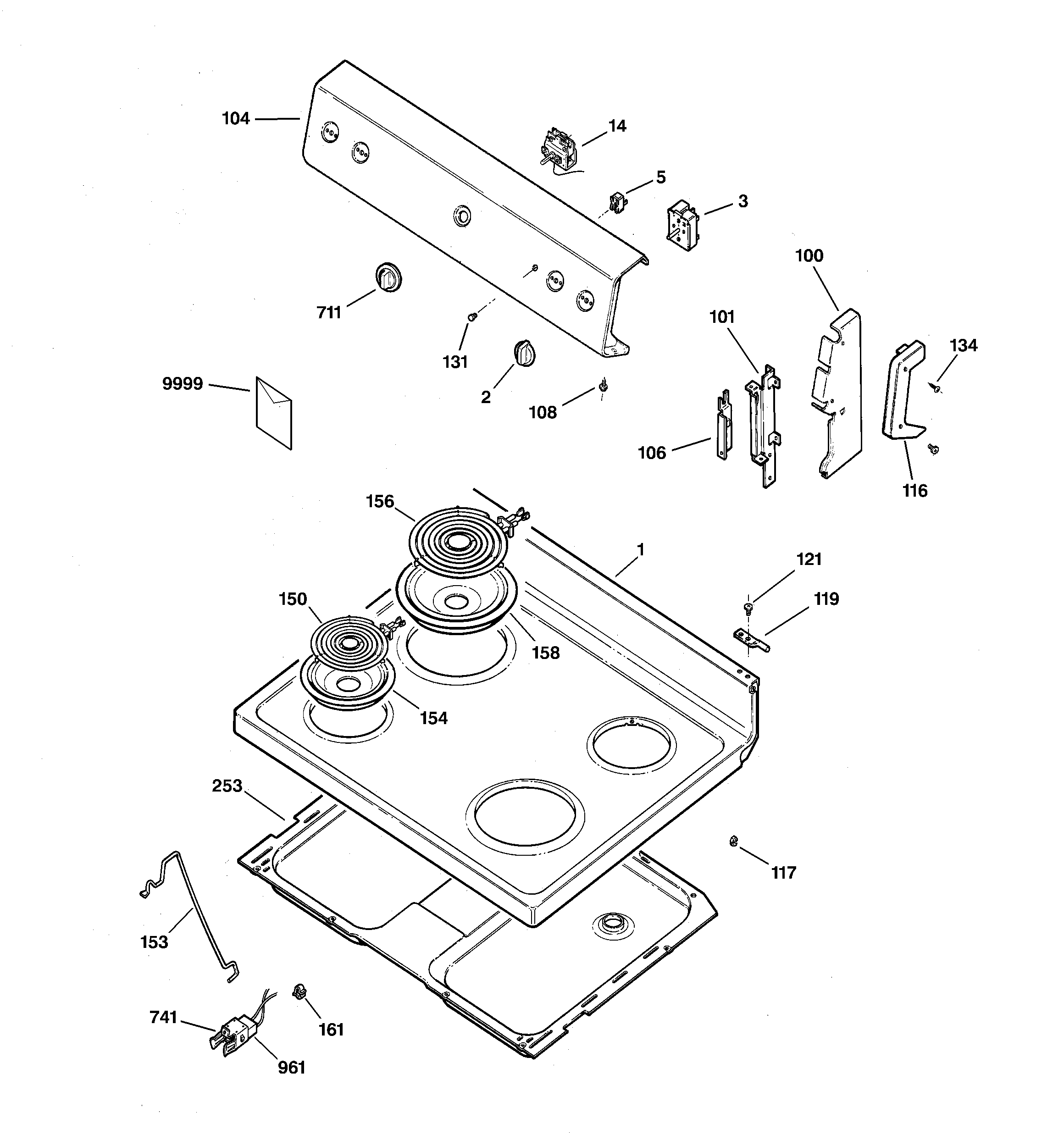 CONTROL PANEL & COOKTOP