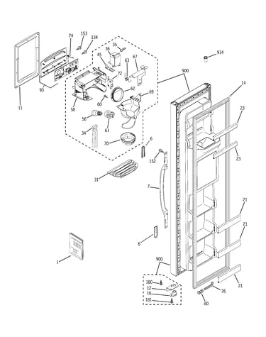 Freezer door