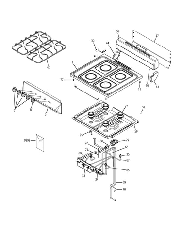 Control panel & cooktop