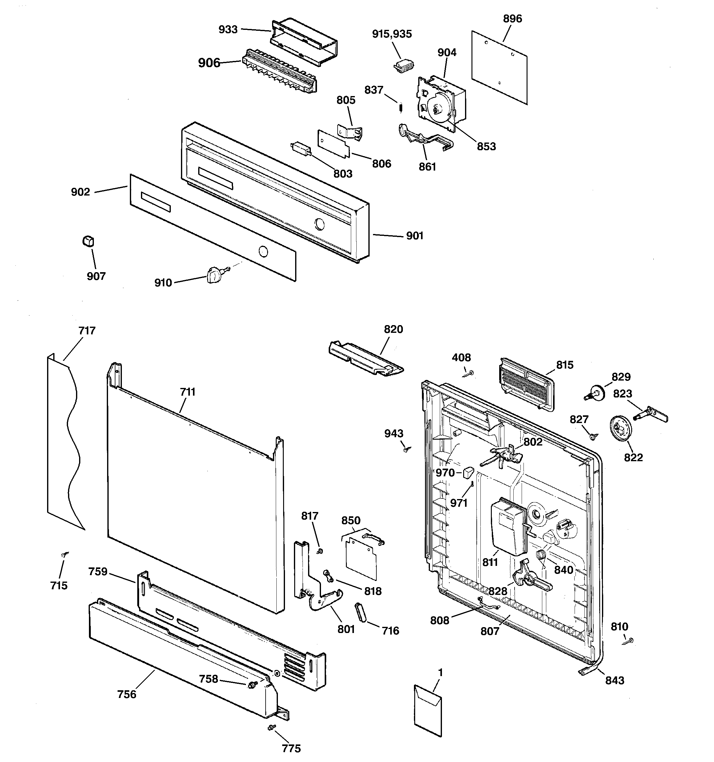 ESCUTCHEON & DOOR ASSEMBLY