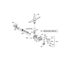 Hotpoint HDA3400G02WW motor-pump mechanism diagram