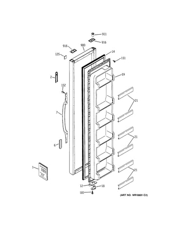 Freezer door