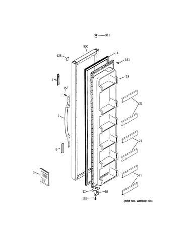 Freezer door